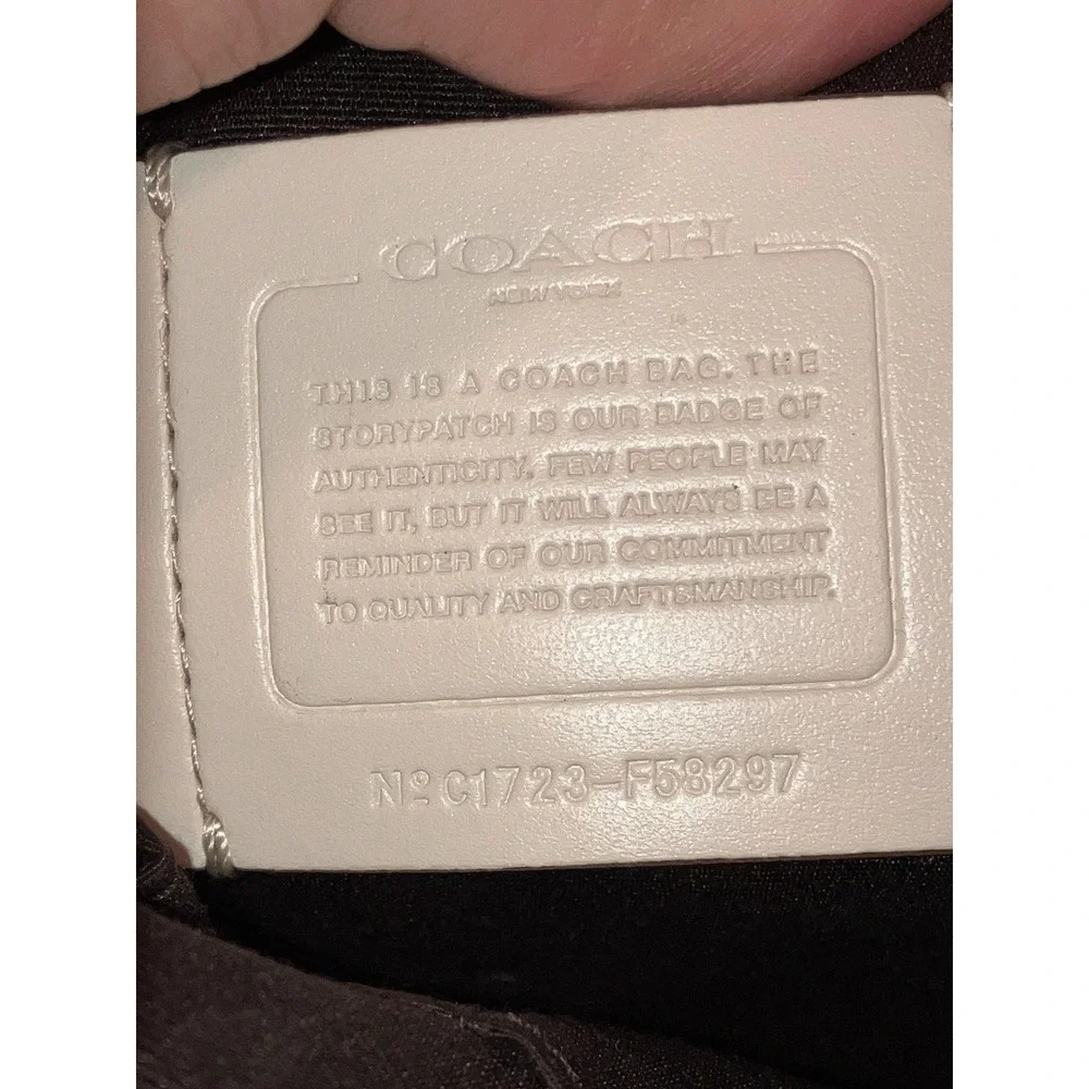 Vintage Coach File Leather Crossbody Bag Cream Beige Y2K F58297